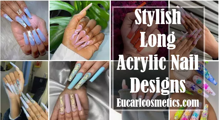 Stylish Long Acrylic Nail Designs (Top 30 pictures)