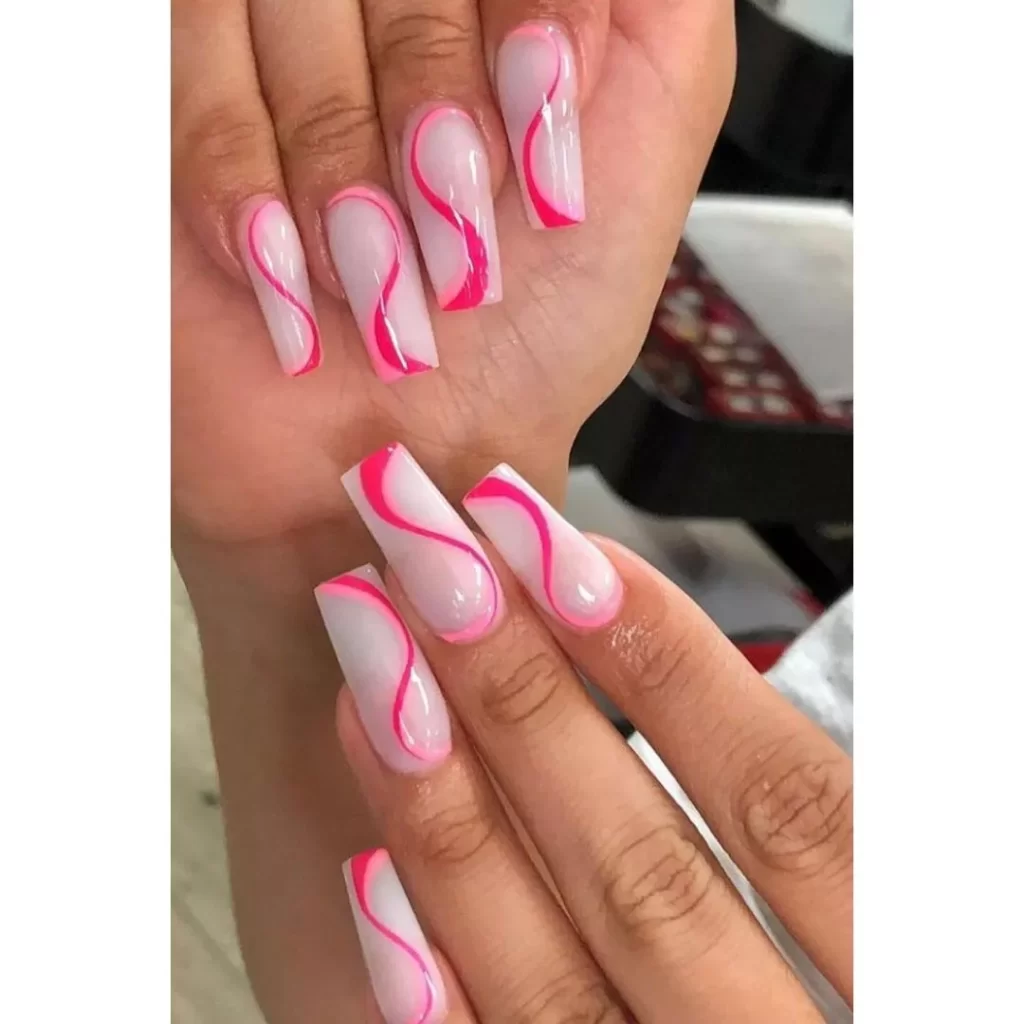 Pink Simple Acrylic Nail Ideas