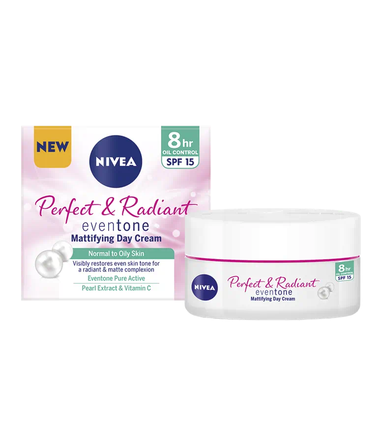 Nivea Perfect and Radiant Mattifying Day Cream which contains SPF 15