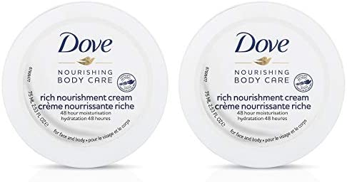 Dove Nourishing Body Care Face, Hand and Body Rich Nourishment Cream for Extra Dry Skin with 48-Hour Moisturization