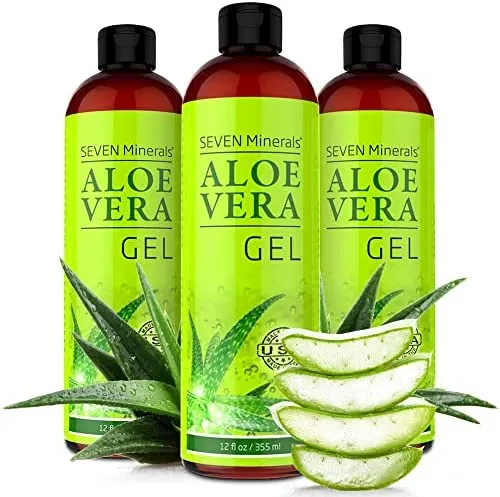 1 of Aloe Vera Gel - 99% Organic, Big 12 oz - NO XANTHAN, so it Absorbs Rapidly with No Sticky Residue - made from REAL JUICE, NOT POWDER