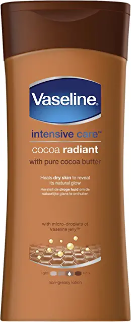 Vaseline Intensive Care Body Lotion for Dry Skin Cocoa Radiant with 100% Pure Cocoa and Shea Butters 20.3 Ounce
